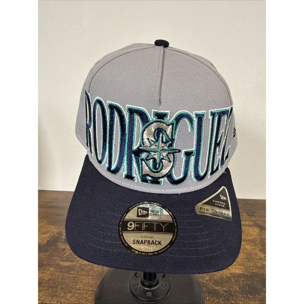 Seattle Mariners Julio Rodriguez New Era 9FIFTY Pre-Curved Snapback Hat Grey